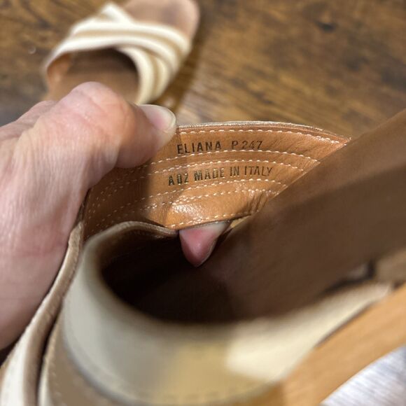 Coach Clogs Cognac Wood Platform Mules Slide Eliana Tropical Sandals Sz 7 - Picture 7 of 7